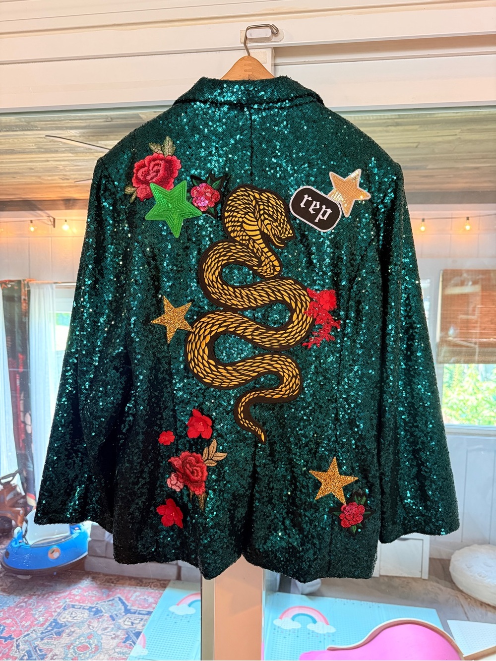 Loren Elizabeth (Designer Authenticated) Taylor Swift Reputation Sequin Blazer